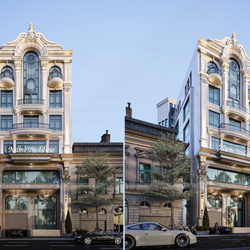 Mẫu thiết kế nhà ở kết hợp kinh doanh 6 tầng Tân Cổ Điển 300m2 BT2370