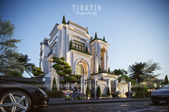 Biệt thự 4 tầng phong cách Neo Classic nhẹ nhàng tinh tế BT2375