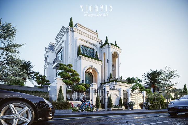 Biệt thự 4 tầng phong cách Neo Classic nhẹ nhàng tinh tế BT2375