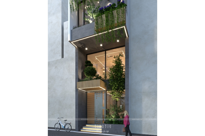 Mẫu nhà phố 4 tầng 1 tum có gác lửng hiện đại 4m x12m NP2347