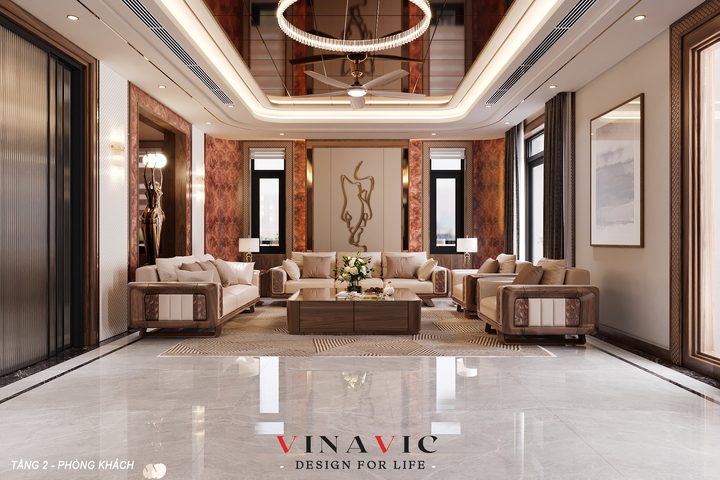 Thiết kế nội thất biệt thự 4 tầng 300m2 (CĐT: Mr Khánh - Vĩnh Phúc) NT2328