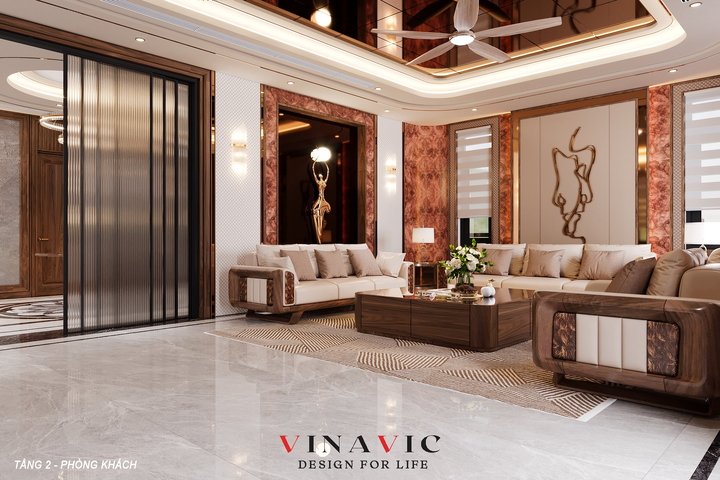 Thiết kế nội thất biệt thự 4 tầng 300m2 (CĐT: Mr Khánh - Vĩnh Phúc) NT2328