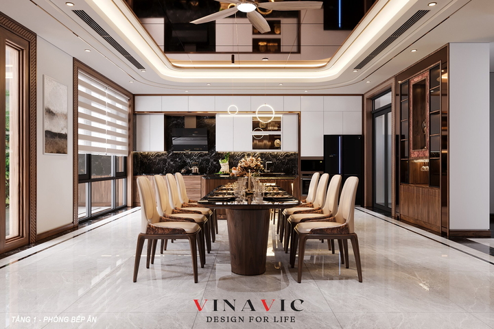 Thiết kế nội thất biệt thự 4 tầng 300m2 (CĐT: Mr Khánh - Vĩnh Phúc) NT2328