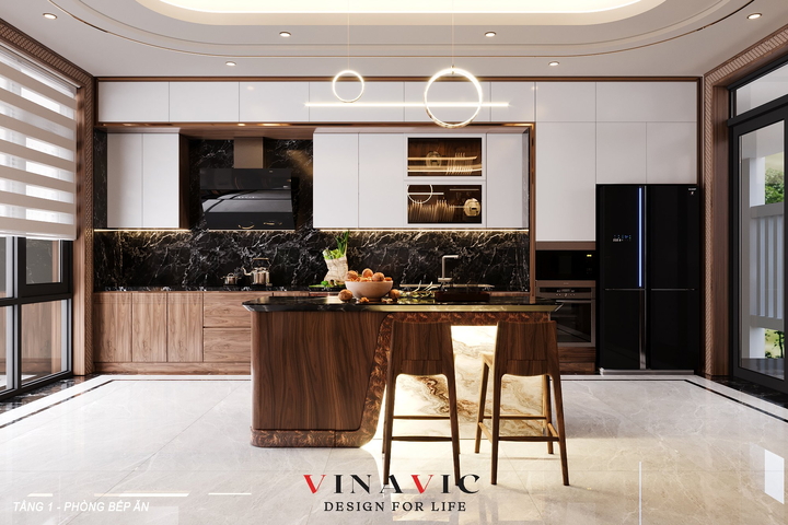 Thiết kế nội thất biệt thự 4 tầng 300m2 (CĐT: Mr Khánh - Vĩnh Phúc) NT2328