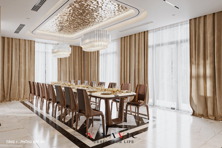 Thiết kế nội thất biệt thự 3 tầng 17 x 13m (CĐT: Mr Thành - Quảng Ninh) NT2329