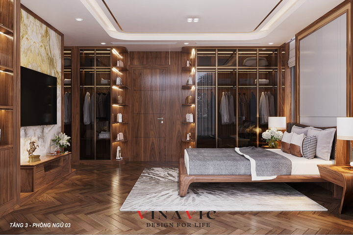 Thiết kế nội thất biệt thự 3 tầng hiện đại 150m2  (CĐT: Mr Thạch - Ninh Bình) NT2330