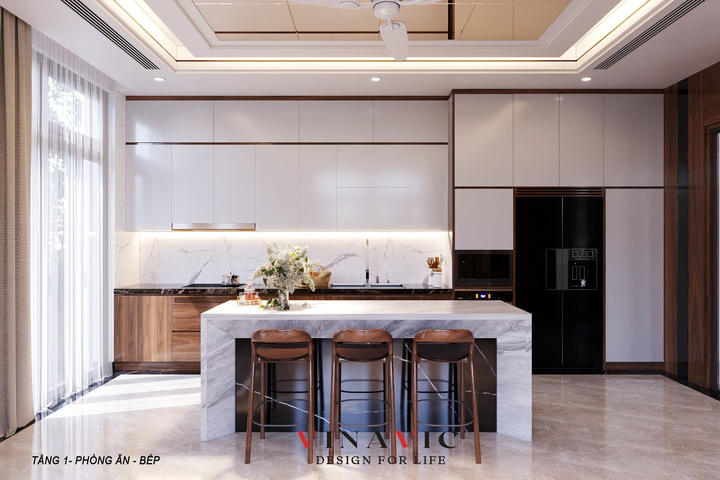 Thiết kế nội thất biệt thự 3 tầng hiện đại 150m2  (CĐT: Mr Thạch - Ninh Bình) NT2330