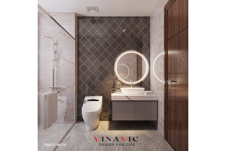 Thiết kế nội thất biệt thự 3 tầng hiện đại 150m2  (CĐT: Mr Thạch - Ninh Bình) NT2330