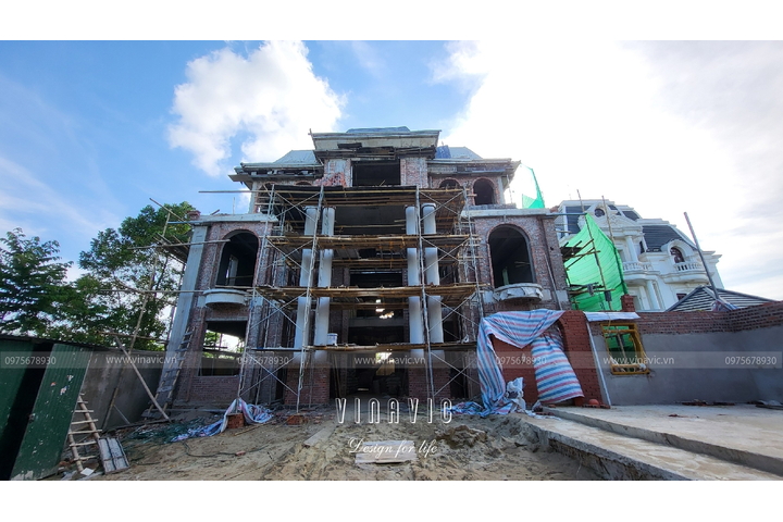 Thi công trọn gói biệt thự 3 tầng tân cổ điển 208m2 (CĐT: Mr Tùng - Thanh Hóa) TCBT2246