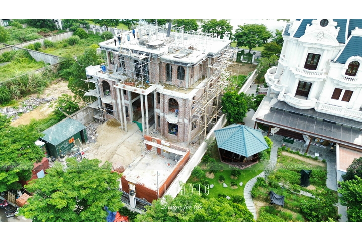 Thi công trọn gói biệt thự 3 tầng tân cổ điển 208m2 (CĐT: Mr Tùng - Thanh Hóa) TCBT2246