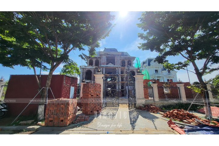 Thi công trọn gói biệt thự 3 tầng tân cổ điển 208m2 (CĐT: Mr Tùng - Thanh Hóa) TCBT2246