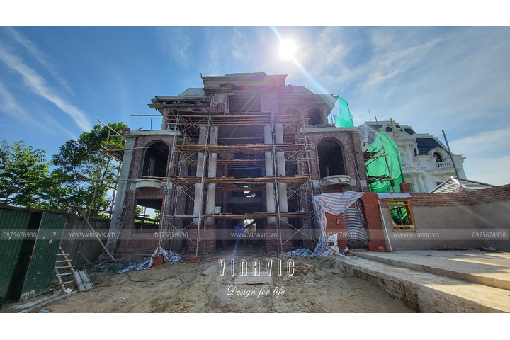 Thi công trọn gói biệt thự 3 tầng tân cổ điển 208m2 (CĐT: Mr Tùng - Thanh Hóa) TCBT2246