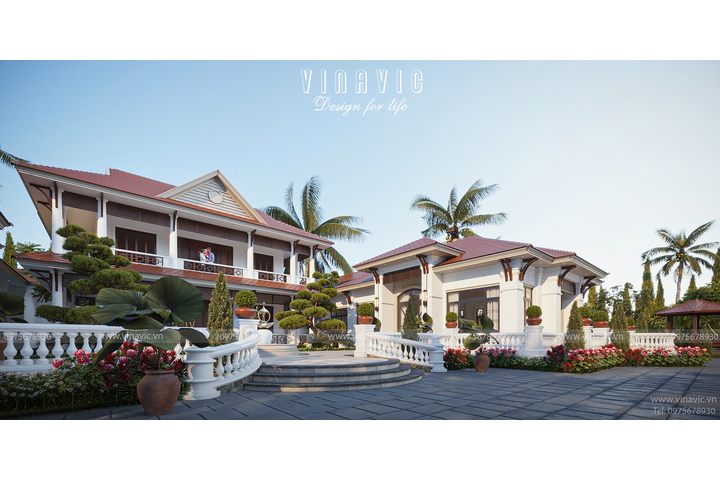 Tổ hợp biệt thự vườn với kiến trúc độc đáo sang trọng BT2363