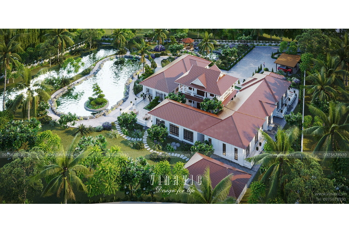 Tổ hợp biệt thự vườn với kiến trúc độc đáo sang trọng BT2363