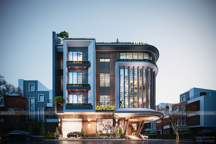 Biệt thự kết hợp kinh doanh 4 tầng 1 tum hiện đại 240m2 BT2369