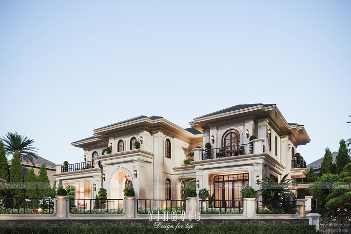 Biệt thự Tân Cổ Điển Mái Nhật 2 Tầng 220m2 Sang Trọng Bề Thế BT2372