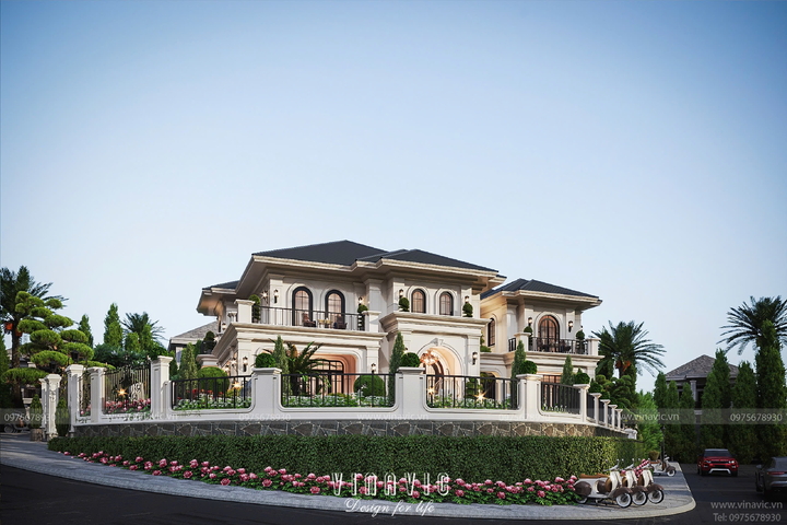 Biệt thự Tân Cổ Điển Mái Nhật 2 Tầng 220m2 Sang Trọng Bề Thế BT2372