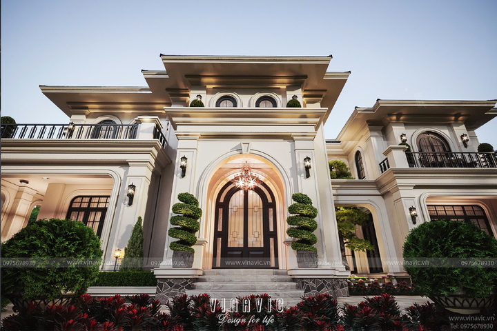 Biệt thự Tân Cổ Điển Mái Nhật 2 Tầng 220m2 Sang Trọng Bề Thế BT2372