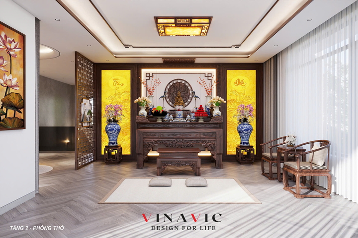 Thiết kế nội thất biệt thự cao cấp (CĐT: Mrs Thủy - Phú Thọ) NT2333