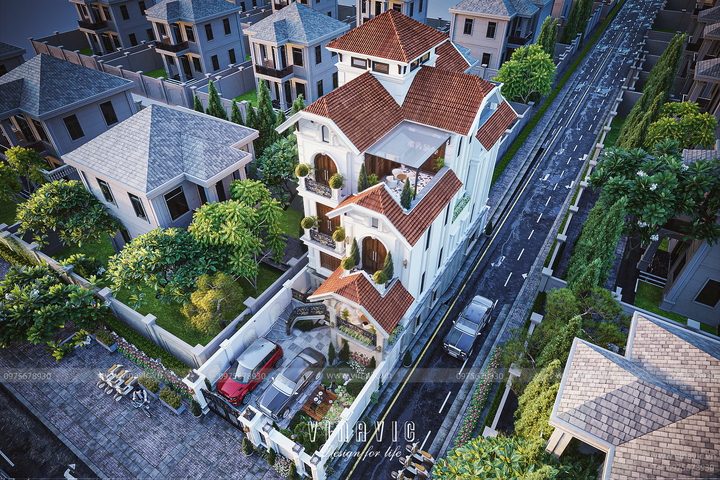 Thiết kế cải tạo biệt thự 4 tầng tân cổ điển 8x14m BT2384