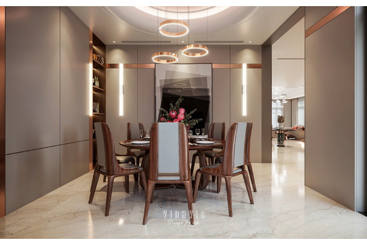 Mẫu thiết kế nội thất biệt thự hiện đại siêu sang 4 tầng 22x17m NT2334