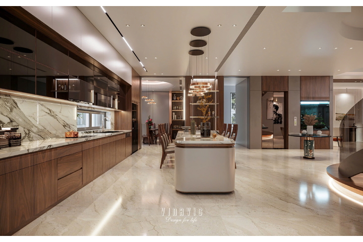 Mẫu thiết kế nội thất biệt thự hiện đại siêu sang 4 tầng 22x17m NT2334