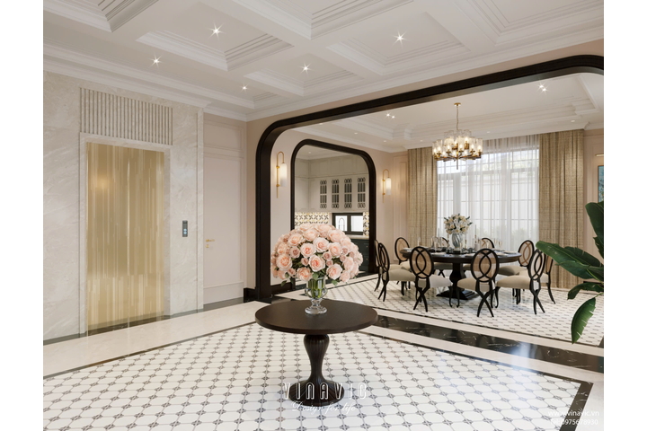 Thiết kế nội thất địa trung hải biệt thự 3 tầng 16x10m NT2334