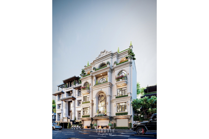 Biệt Thự 5 Tầng Tân Cổ Điển Sang Trọng 168m2 (14m x 12m) BT2391