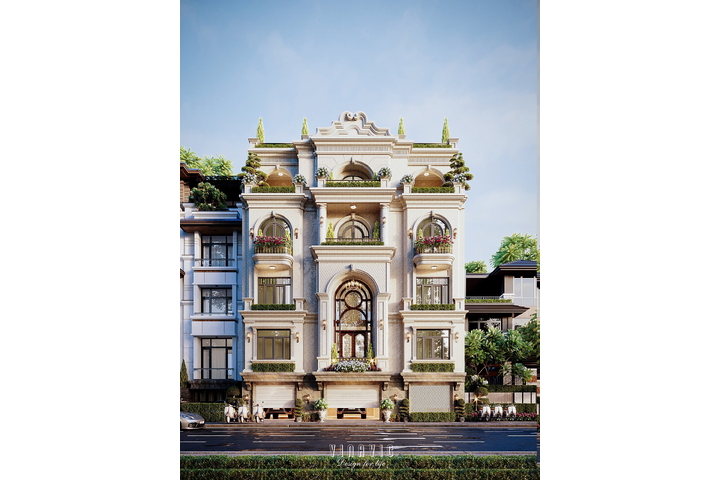 Biệt Thự 5 Tầng Tân Cổ Điển Sang Trọng 168m2 (14m x 12m) BT2391