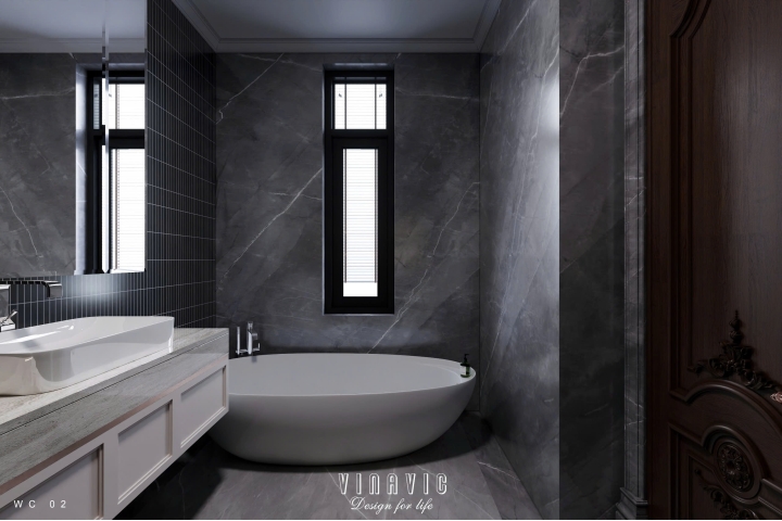 Thiết kế nội thất phòng ngủ tân cổ điển nhẹ nhàng (Neo-classical) NT2335