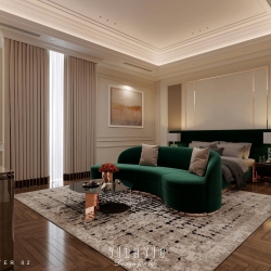 Thiết kế nội thất phòng ngủ tân cổ điển nhẹ nhàng (Neo-classical) NT2335