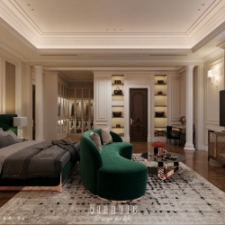 Thiết kế nội thất phòng ngủ tân cổ điển nhẹ nhàng (Neo-classical) NT2335