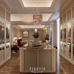 Thiết kế nội thất phòng ngủ đẹp phong cách tân cổ điển tinh tế NT2338
