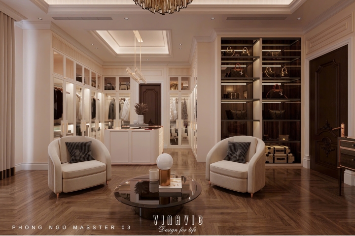 Mẫu nội thất phòng ngủ sang trọng phong cách Neo Classic NT2340