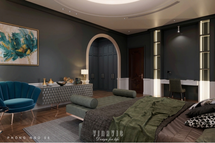 Mẫu thiết kế phòng ngủ Luxury sang trọng và đẳng cấp NT2341