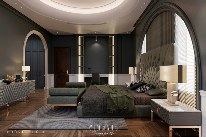 Mẫu thiết kế phòng ngủ Luxury sang trọng và đẳng cấp NT2341