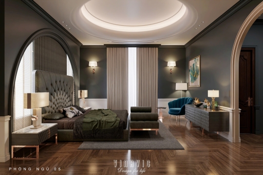 Mẫu thiết kế phòng ngủ Luxury sang trọng và đẳng cấp NT2341