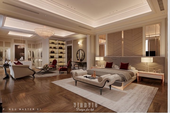 Mẫu nội thất biệt thự tân cổ điển đẹp sang trọng tinh tế NT2343