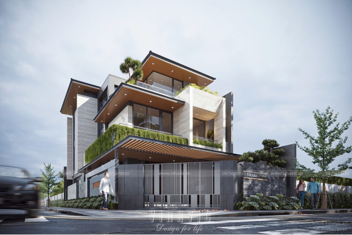 Biệt thự hiện đại 3 tầng 150m² (9x17m) 2 mặt tiền đẳng cấp BT2401