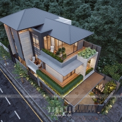 Biệt thự hiện đại 3 tầng 150m² (9x17m) 2 mặt tiền đẳng cấp BT2401