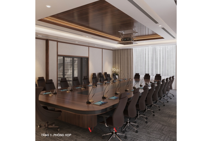 Mẫu thiết kế phòng họp sang trọng hiện đại cao cấp NT2346