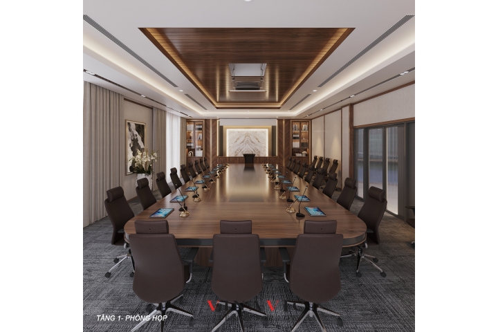 Mẫu thiết kế phòng họp sang trọng hiện đại cao cấp NT2346