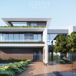 Thiết kế biệt thự hiện đại 3 tầng 1400m² Hien Modern Villa (29x48m) BT2402