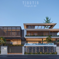 Thiết kế biệt thự hiện đại 3 tầng 1400m² Hien Modern Villa (29x48m) BT2402