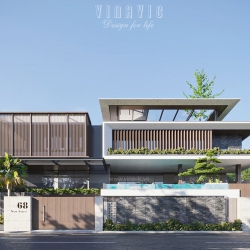 Thiết kế biệt thự hiện đại 3 tầng 1400m² Hien Modern Villa (29x48m) BT2402