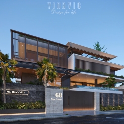Thiết kế biệt thự hiện đại 3 tầng 1400m² Hien Modern Villa (29x48m) BT2402