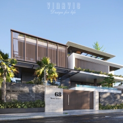 Thiết kế biệt thự hiện đại 3 tầng 1400m² Hien Modern Villa (29x48m) BT2402