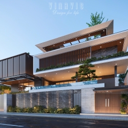 Thiết kế biệt thự hiện đại 3 tầng 1400m² Hien Modern Villa (29x48m) BT2402