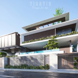 Thiết kế biệt thự hiện đại 3 tầng 1400m² Hien Modern Villa (29x48m) BT2402