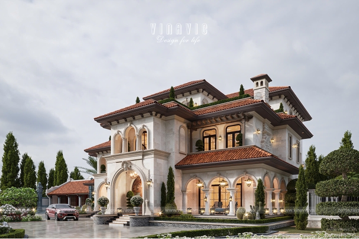 Biệt thự cao cấp Địa Trung Hải 3 tầng 1 hầm 500m2 (25x20m) BT2406